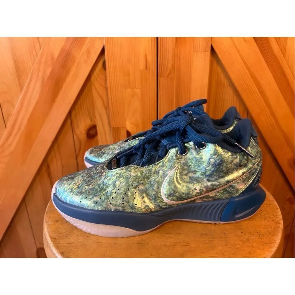 Nike LeBron 21 XXI Abalone Blue Green Men’s Size 6 Sneakers FN0708-400